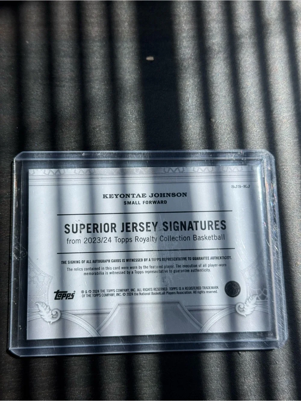 2023-24 Topps Royalty - Superior Jersey Signatures Keyontae Johnson #SJS-KJ /99 - Picture 2 of 2